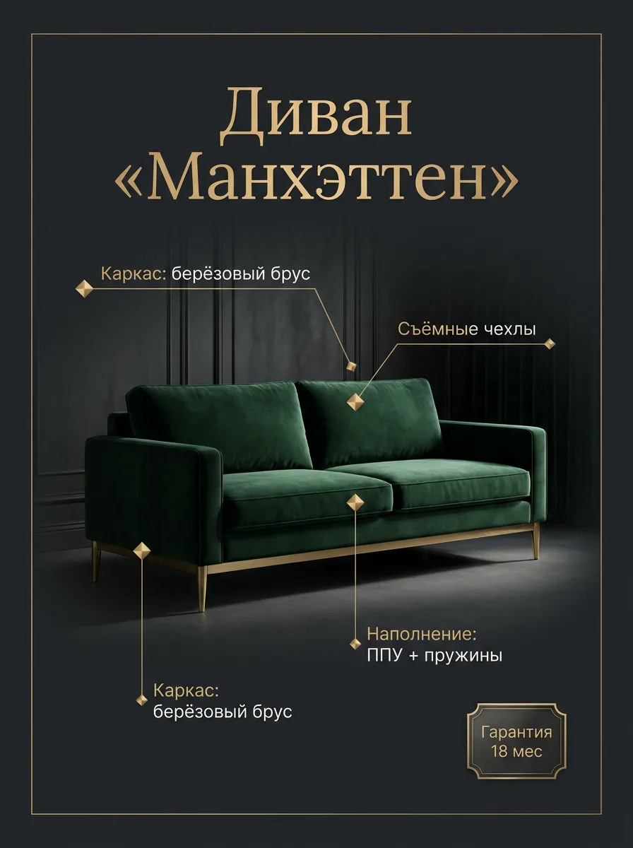 Инфографика — стиль «Тёмная премиум»